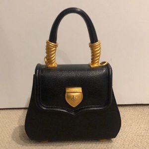 VICENZA | 1993 Black Leather Handbag